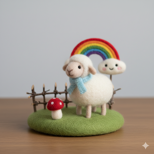 Cute Sheep Handmade – Fuzzy Blossom Decor